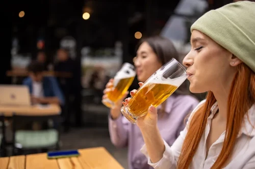 woman beer